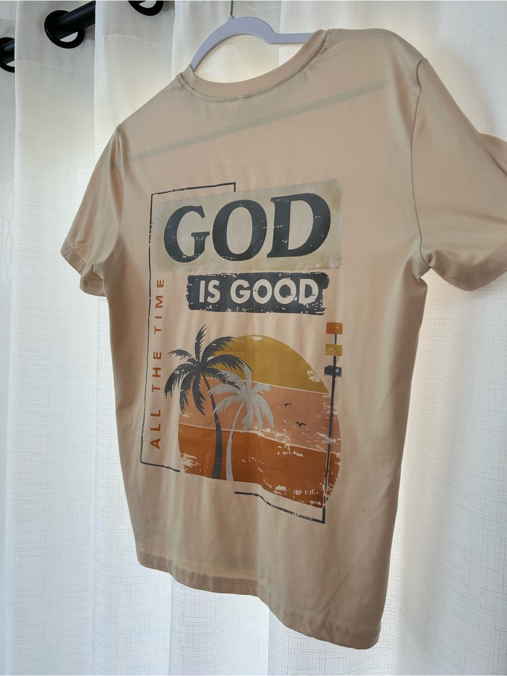 Beige "GOD IS GOOD" Graphic Tee